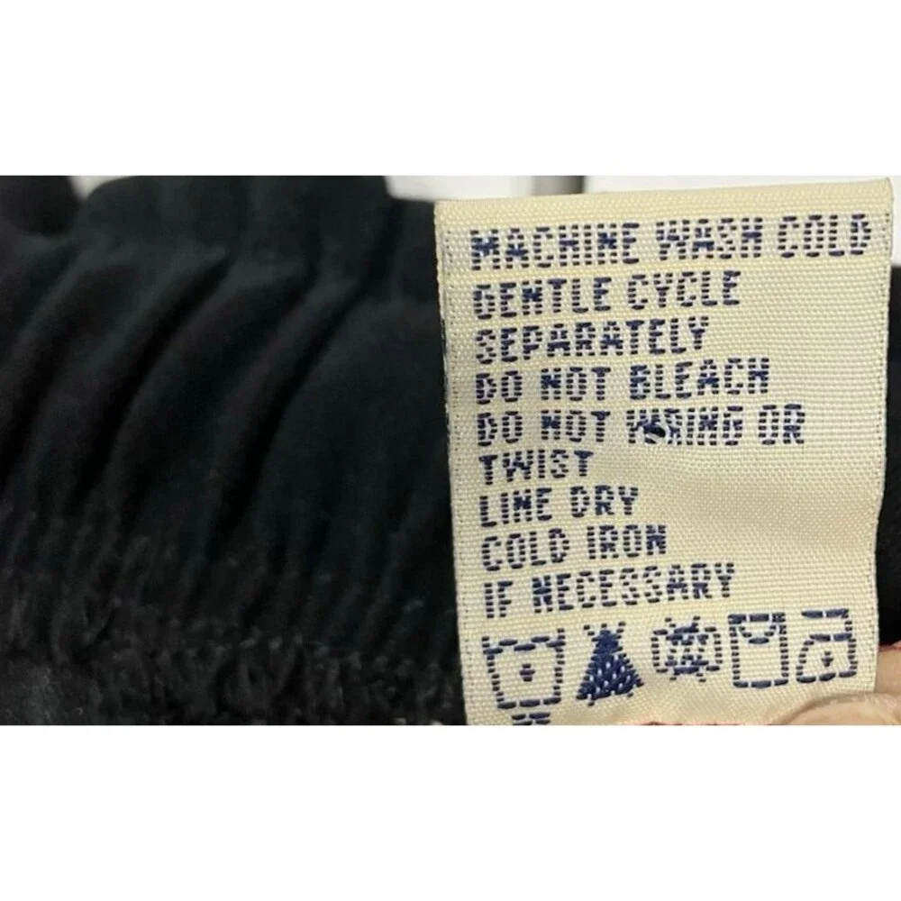 Vintage Denim & Co Faux Suede Long Black Skirt Size Large - Picture 3 of 8